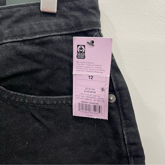 Wild Fable Highest Rise Mom Shorts in Black Cuffed Cotton - Picture 7 of 10